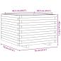 Preview: Pflanzkübel 70x70x49,5 cm Massivholz Douglasie