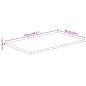 Preview: Tischplatte mit Baumkante 110x60x2,5 cm Massivholz Mango