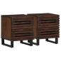 Preview: ARDEBO.de - Nachttische 2 Stk. 40x34x46 cm Massivholz Mango