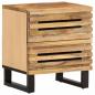 Preview: Nachttische 2 Stk. 40x34x46 cm Raues Mangoholz
