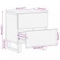 Preview: Nachttische 2 Stk. 40x34x46 cm Raues Mangoholz