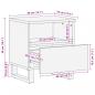 Preview: Nachttische 2 Stk. 40x34x46 cm Raues Mangoholz