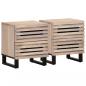 Preview: ARDEBO.de - Nachttische 2 Stk. 40x34x46 cm Gebleichtes Massivholz Mango
