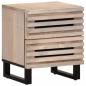 Preview: Nachttische 2 Stk. 40x34x46 cm Gebleichtes Massivholz Mango
