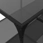 Preview: Couchtisch mit Glasplatte Schwarz 98,5x50x40 cm Stahl