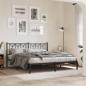 Preview: Bettgestell mit Kopfteil Metall Schwarz 180x200 cm