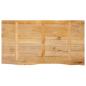 Preview: Tischplatte mit Baumkante 120x60x2,5 cm Massivholz Mango