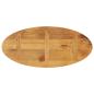 Preview: ARDEBO.de - Tischplatte 140x50x3,8 cm Oval Massivholz Mango