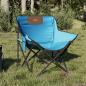 Preview: ARDEBO.de - Campingstühle 2 Stk. mit Tasche Klappbar Hellblau