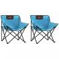 Preview: Campingstühle 2 Stk. mit Tasche Klappbar Hellblau