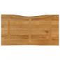 Preview: Tischplatte mit Baumkante 110x60x2,5 cm Massivholz Mango
