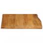 Preview: Tischplatte mit Baumkante 60x60x3,8 cm Massivholz Mango