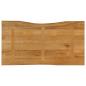 Preview: Tischplatte mit Baumkante 120x60x3,8 cm Massivholz Mango