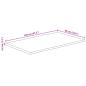Preview: Tischplatte mit Baumkante 120x60x3,8 cm Massivholz Mango