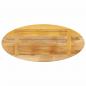 Preview: Tischplatte 80x40x3,8 cm Oval Massivholz Mango