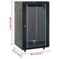 Preview: 18U Netzwerkschrank auf Rollen 19" IP20 60x60x100 cm