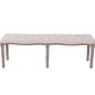 Preview: Bank Leinen Massivholz 150 x 40 x 48 cm Cremeweiß