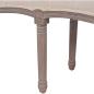 Preview: Bank Leinen Massivholz 150 x 40 x 48 cm Cremeweiß