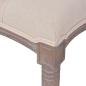 Preview: Bank Leinen Massivholz 150 x 40 x 48 cm Cremeweiß
