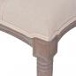 Preview: Bank Leinen Massivholz 150 x 40 x 48 cm Cremeweiß