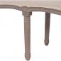Preview: Bank Leinen Massivholz 150 x 40 x 48 cm Cremeweiß