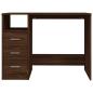 Preview: Schreibtisch mit Schubladen Braun Eichen-Optik 102x50x76 cm