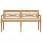 Preview: Batavia-Bank mit Kissen 150 cm Massivholz Teak