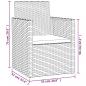 Preview: Gartensessel mit Kissen Schwarz Poly Rattan