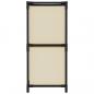 Preview: Kommode mit 4 Körben aus Stoff Creme 63×30×71 cm Stahl
