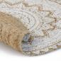 Preview: ARDEBO.de - Teppich Jute Geflochten Bedruckt 240 cm Rund