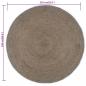 Preview: Teppich Handgefertigt Jute Rund 210 cm Grau