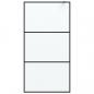 Preview: Duschwand für Walk-In Dusche Schwarz 100x195 cm ESG Mattiert