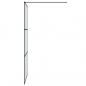 Preview: Duschwand für Walk-In Dusche Schwarz 100x195 cm ESG Mattiert