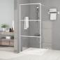 Preview: Duschwand für Begehbare Dusche Weiß 90x195 cm ESG-Klarglas