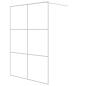 Preview: Duschwand für Begehbare Dusche Weiß 140x195 cm ESG-Klarglas