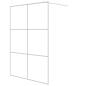 Preview: Duschwand für Begehbare Dusche Weiß 140x195 cm ESG-Klarglas