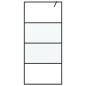 Preview: Duschwand für Begehbare Dusche Schwarz 90x195cm Halbmatt ESG