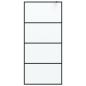 Preview: Duschwand für Begehbare Dusche Schwarz 90x195cm Matt ESG-Glas