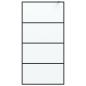 Preview: Duschwand für Walk-In Dusche Schwarz 100x195 cm ESG Mattiert