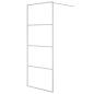 Preview: Duschwand für Walk-In Dusche Silber 80x195 cm ESG-Glas Klar