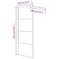 Preview: Duschwand für Walk-In Dusche Silber 80x195 cm ESG-Glas Klar