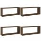 Preview: Würfelregale 4 Stk. Braun Eichen-Optik 60x15x23cm Holzwerkstoff