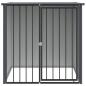 Preview: Hundehütte mit Dach Schwarz 110x103x109 cm Verzinkter Stahl