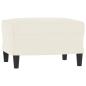 Preview: 3-Sitzer-Sofa mit Hocker Creme 180 cm Samt
