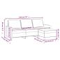 Preview: 3-Sitzer-Sofa mit Hocker Creme 180 cm Samt