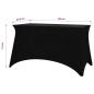 Preview: Stretch-Tischhusse 2 Stk. 120 x 60,5 x 74 cm Schwarz