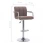 Preview: Barhocker Taupe Stoff