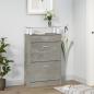 Preview: Schuhschrank Betongrau 63x24x104 cm Holzwerkstoff