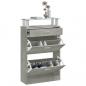 Preview: Schuhschrank Betongrau 63x24x104 cm Holzwerkstoff