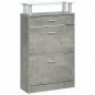 Preview: Schuhschrank Betongrau 63x24x104 cm Holzwerkstoff